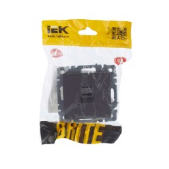 BRITE Розетка компьютерная RJ45 кат.5E РК10-БрС сталь