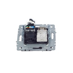 BRITE Розетка двойная RJ11+RJ45 кат.5E РК/Т12-БрГ графит