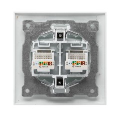 Валенсия розетка компьютерная RJ-45 2-местная белая