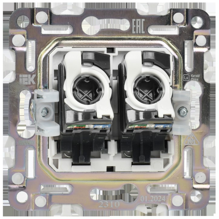 SKANDY Розетка компьютерная двойная RJ45 кат.5E SK-K03Bl черный IEK