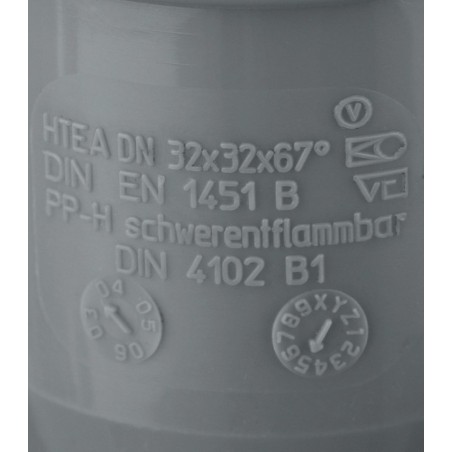 Тройник канализационный 67 град. 32