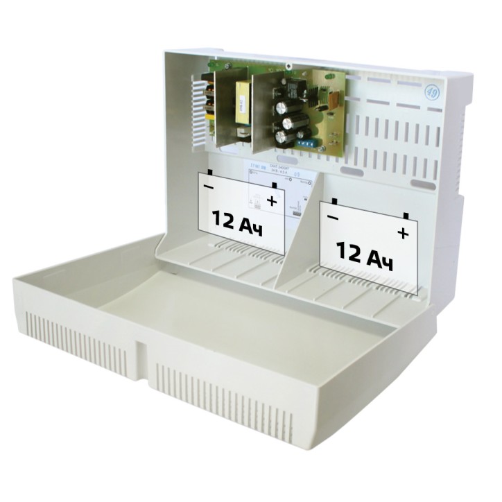 Источник вторичного электропитания СКАТ-2400 24В, 3А, под 2 АКБ 12Ач