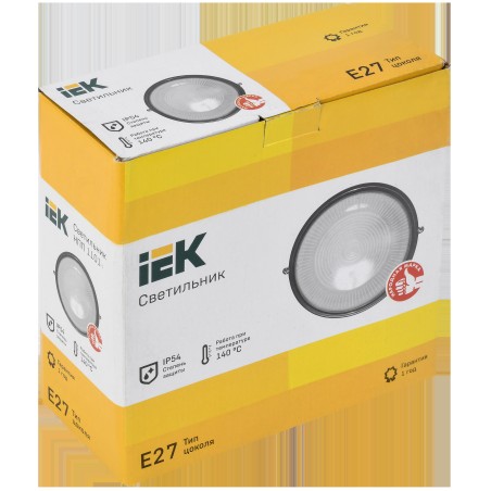 Светильник НПП1101 черный/круг 100Вт IP54 IEK