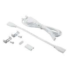 Светильник светодиодный ДПО-16w 4000К 1400Лм пластик Т5 IP20 с выключателем и сетевым шнуром