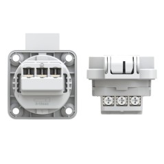 Розетка встраиваемая с/з 16A/250V/1P+N+E/IP54