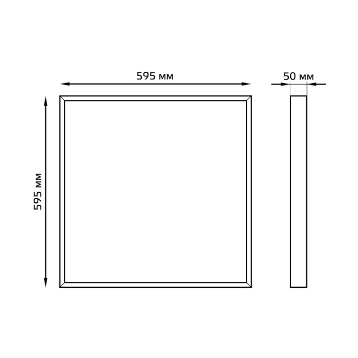 Светильник офисный Gauss MiR 30W 3000lm 6500K IP40 595*595*50мм опал с БАП LED 1/1