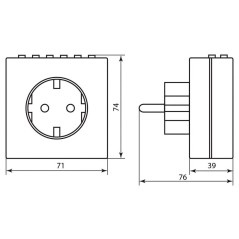 Розетка с таймером (недельная) 3500W/16A 230V, TM21