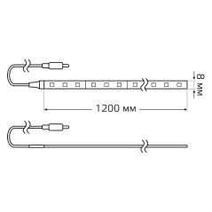 Умная подсветка Gauss 5W 4100К 1.2m сенсорная 1/20