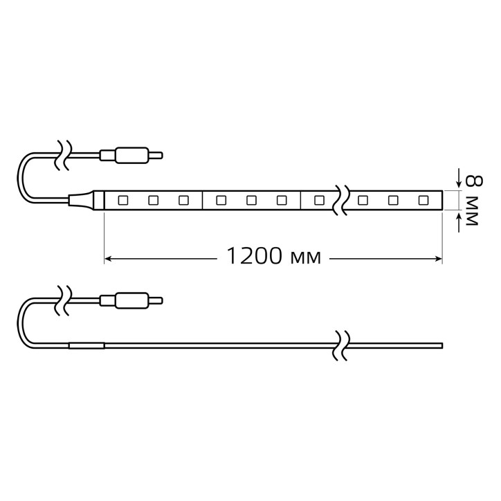 Умная подсветка Gauss 5W 4100К 1.2m сенсорная 1/20