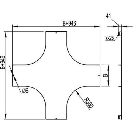 Телескопическое расширение для лотка 500х50 длина 600мм, цинк-ламельное