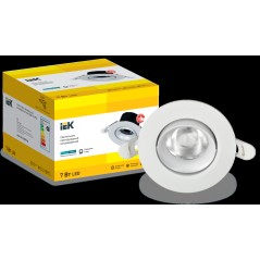 Светильник светодиодный поворотный ДВО 1812 7Вт 4000К IP20 круг белый