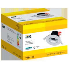 Светильник светодиодный поворотный ДВО 1812 7Вт 4000К IP20 круг белый