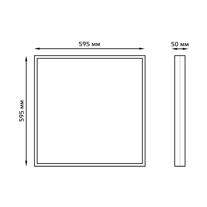 Светильник офисный Gauss MiR 30W 3700lm 5000K IP40 595*595*50мм призма LED 1/1