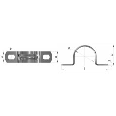 Скоба двухлапковая СД 48-50 (уп.5шт) ГОФРОМАТИК