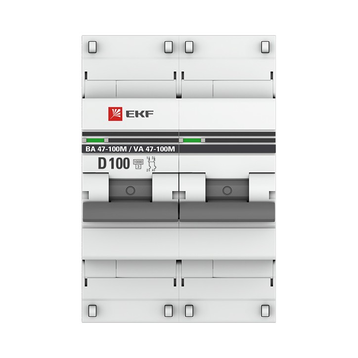 Автоматический выключатель 2P 100А (D) 10kA ВА 47-100M с электромагнитным расцепителем PROxima