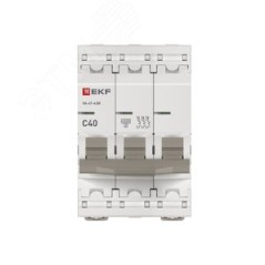 Автоматический выключатель 3P 40А (C) 4,5kA ВА 47-63N EKF PROxima