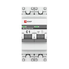 Автоматический выключатель ВА 47-63, 2P 1А (C) 4,5kA EKF PROxima