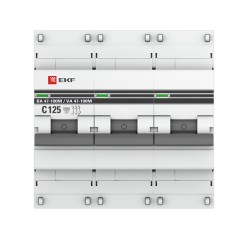 Автоматический выключатель 3P 125А (C) 10kA ВА 47-100M с электромагнитным расцепителем PROxima