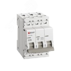 Автоматический выключатель ВА 47-63N 3P 25А (C) 4,5 кА PROXIMA
