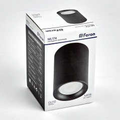 Светильник ДПО GU10 без лампы черный