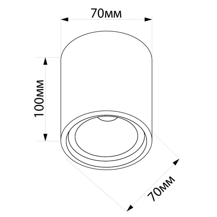 Светильник потолочный MR16 35W 220V, черный, ML174