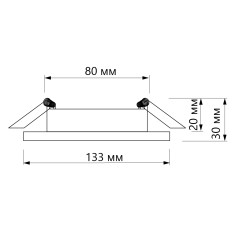 Светильник встраиваемый со светодиодной подсветкой 20LEDx2835 SMD 4000K, 15W GX53, без лампы, прозрачный, хром, CD4021 с драйвер