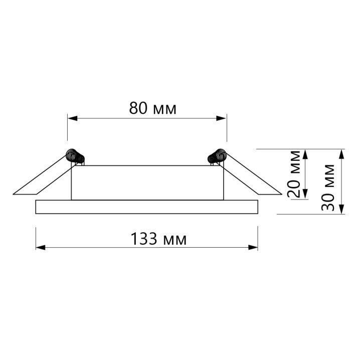 Светильник встраиваемый со светодиодной подсветкой 20LEDx2835 SMD 4000K, 15W GX53, без лампы, прозрачный, хром, CD4021 с драйвер