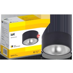 LIGHTING Светильник 4017 накладной потолочный под лампу GX53 черный/хром IEK