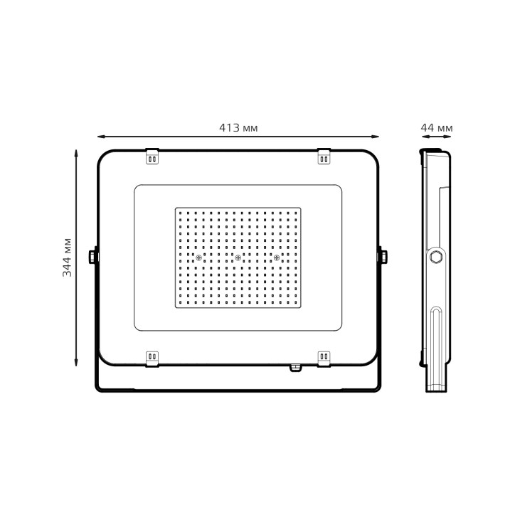 Прожектор Gauss Elementary 200W 16800lm 6500К 175-265V IP65 черный LED 1/2