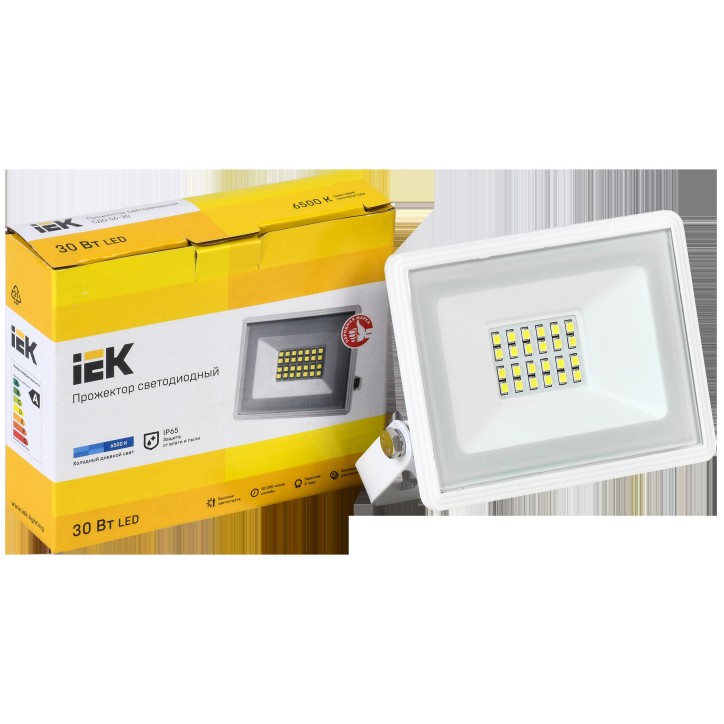 Прожектор LED СДО 06-30 IP65 6500K белый IEK