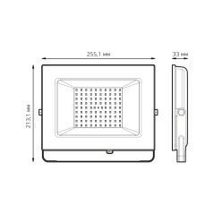 Прожектор Gauss Elementary 100W 9475lm 4000К 175-265V IP65 черный LED 1/4