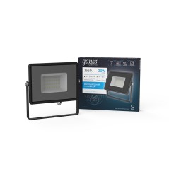 Прожектор светодиодный ДО 30 Вт 3150 лм 6500К AC 220В IP65 128х28х160мм матрированное закаленное сте