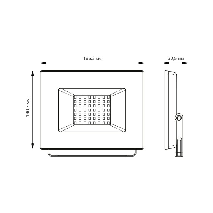 Прожектор Gauss Elementary 50W 4475lm 4000К 200-240V IP65 черный LED 1/10