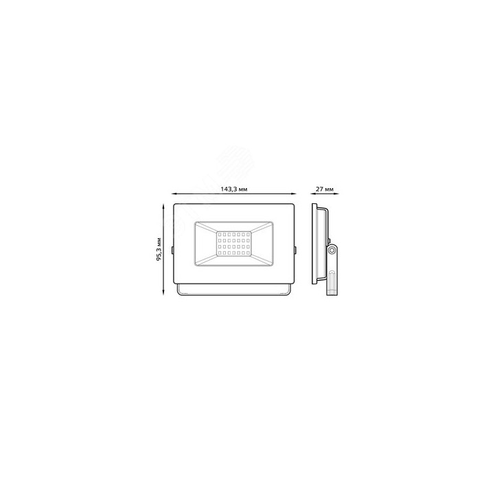 Прожектор Gauss Elementary 30W 2700lm 6500К 200-240V IP65 PROMO черный LED 1/10