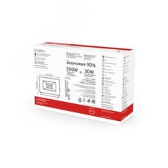 Прожектор светодиодный ДО 30 Вт 2550 лм 6500К AC 220В IP65 118х131х30мм Elementary PROMO Gauss