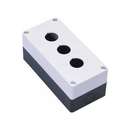 Пост кнопочный Ф22 3 места КП-101 с кабельным вводом для устройств сигнализации и управления белый