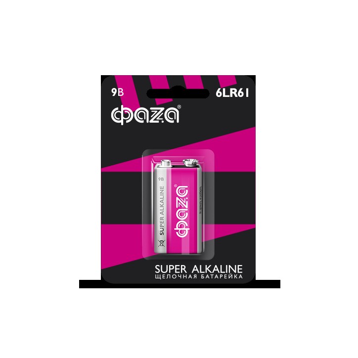 Элемент питания, крона 6LR61 Super Alkaline, блистер, 1шт. Элемент питания, крона 6LR61 Super Alkaline, блистер, 1шт.