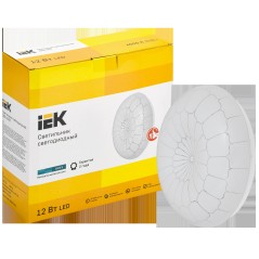 Светильник LED ДПБ 2007 12Вт IP20 4000К круг белый IEK