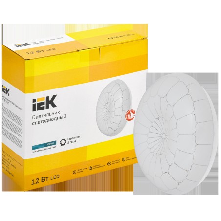 Светильник LED ДПБ 2007 12Вт IP20 4000К круг белый IEK