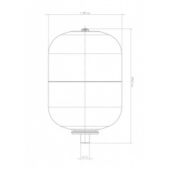 Гидроаккумулятор вертикальный ВП 6, пластиковый фланец