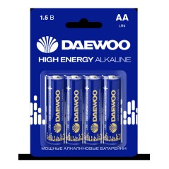 Элемент питания LR 6 (AA) DAEWOO High Energy Alkaline блистер, 4 шт.