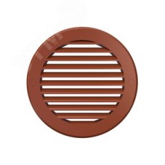 Решетка наружная вентиляционная круглая D186 с фланцем D150, из ASA пластика, цвет Терракотовый