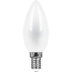 Лампа светодиодная LED 11вт Е14 теплый матовая свеча FILAMENT