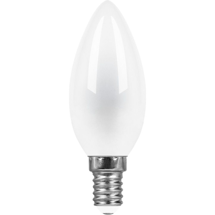 Лампа светодиодная LED 11вт Е14 теплый матовая свеча FILAMENT