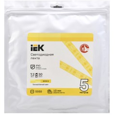 Лента LED 5м LSR-5050WW30-7,2-IP65-12В IEK