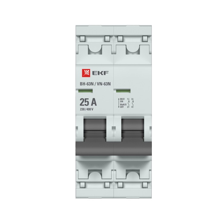 Выключатель нагрузки 2P 25А ВН-63N EKF PROxima