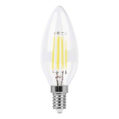 Лампа светодиодная LED 5вт Е14 теплый свеча FILAMENT