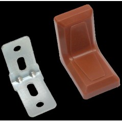 Уголок Кунгур меб. с декор.накладкой 26х26 пласт. корич./цинк