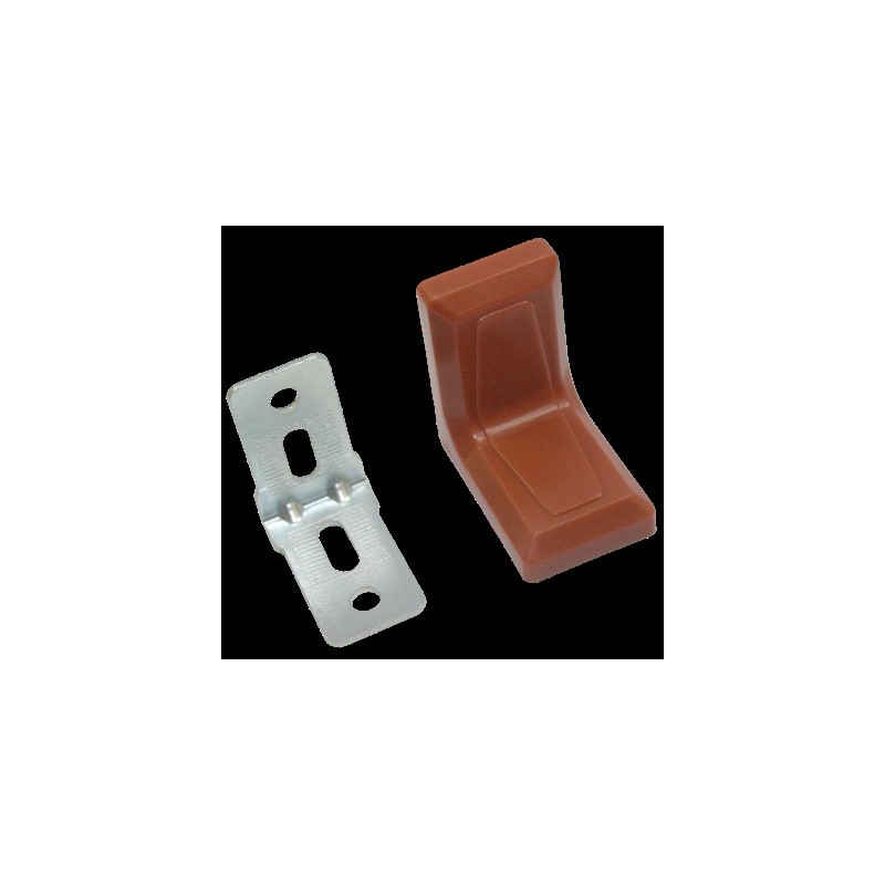 Уголок Кунгур меб. с декор.накладкой 26х26 пласт. корич./цинк