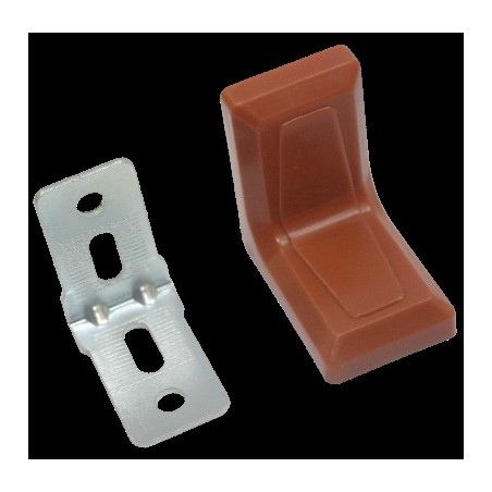 Уголок Кунгур меб. с декор.накладкой 26х26 пласт. корич./цинк